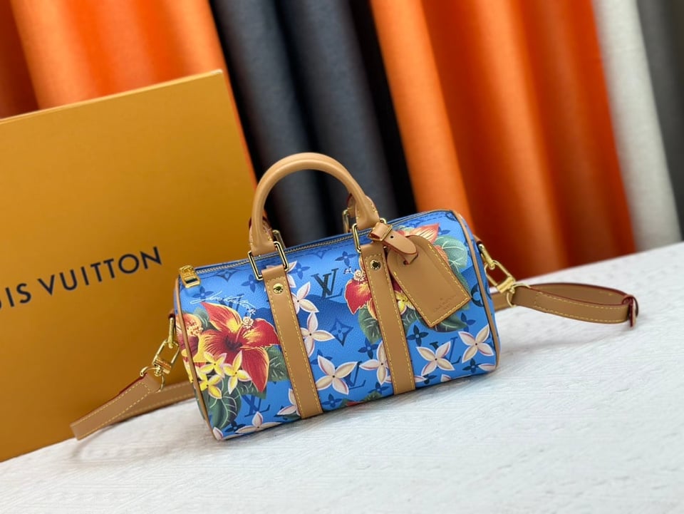 Louis Vuitton Keepall Bandouliere 25 Bright Blue 25Cm M24999 view 3