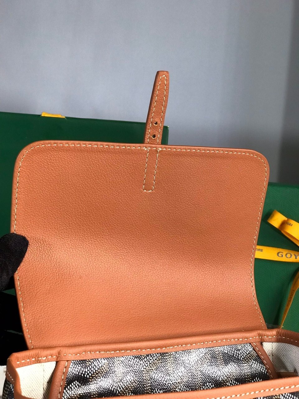 Goyard Alpin Mini Backpack 21 Cm Tan Lambskin And Black Goyardine Canvas view 8
