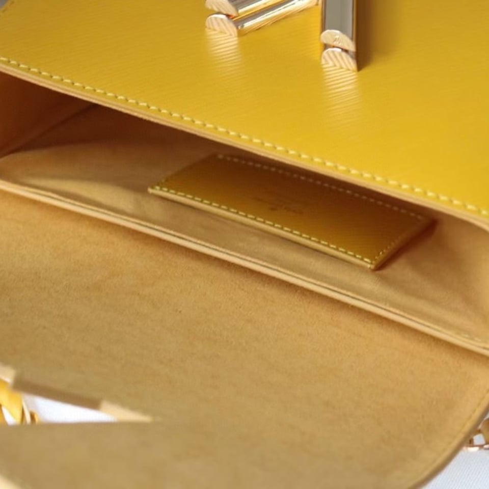 Louis Vuitton Twist Mm Cowhide Leather Handbag Sunflower Yellow 23Cm view 10