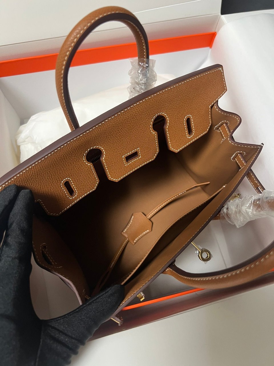Hermes Birkin Sellier Gold Epsom Leather Gold Hardware view 8