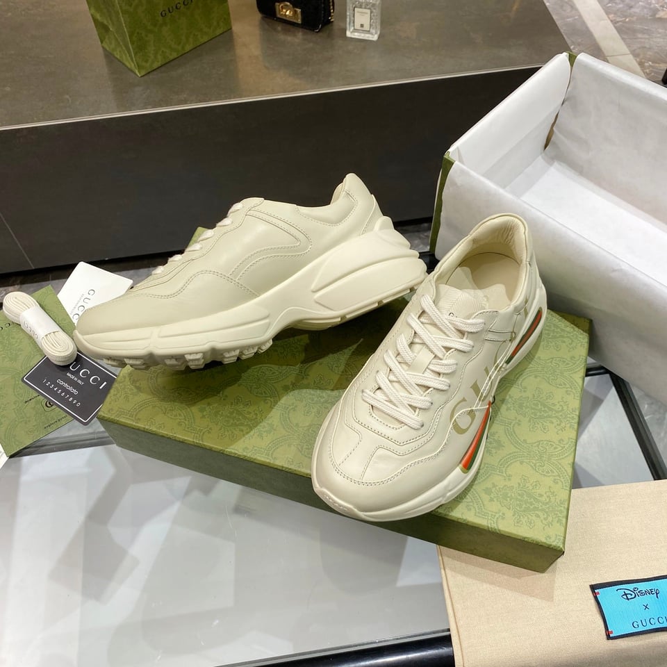 Gucci Women’S Rhyton Gucci Logo Leather Sneaker 528892 Drw00 9522 view 11
