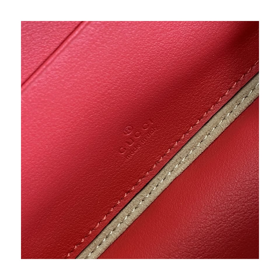 Gucci Interlocking G Mini Bag in Red Leather view 9