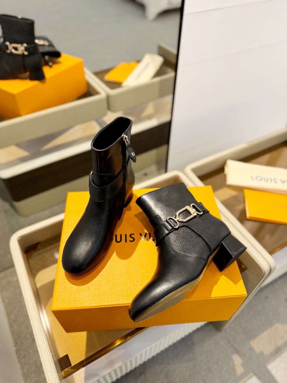 Louis Vuitton Westside Flat Ankle Boot Black 1Ac6Wl view 3