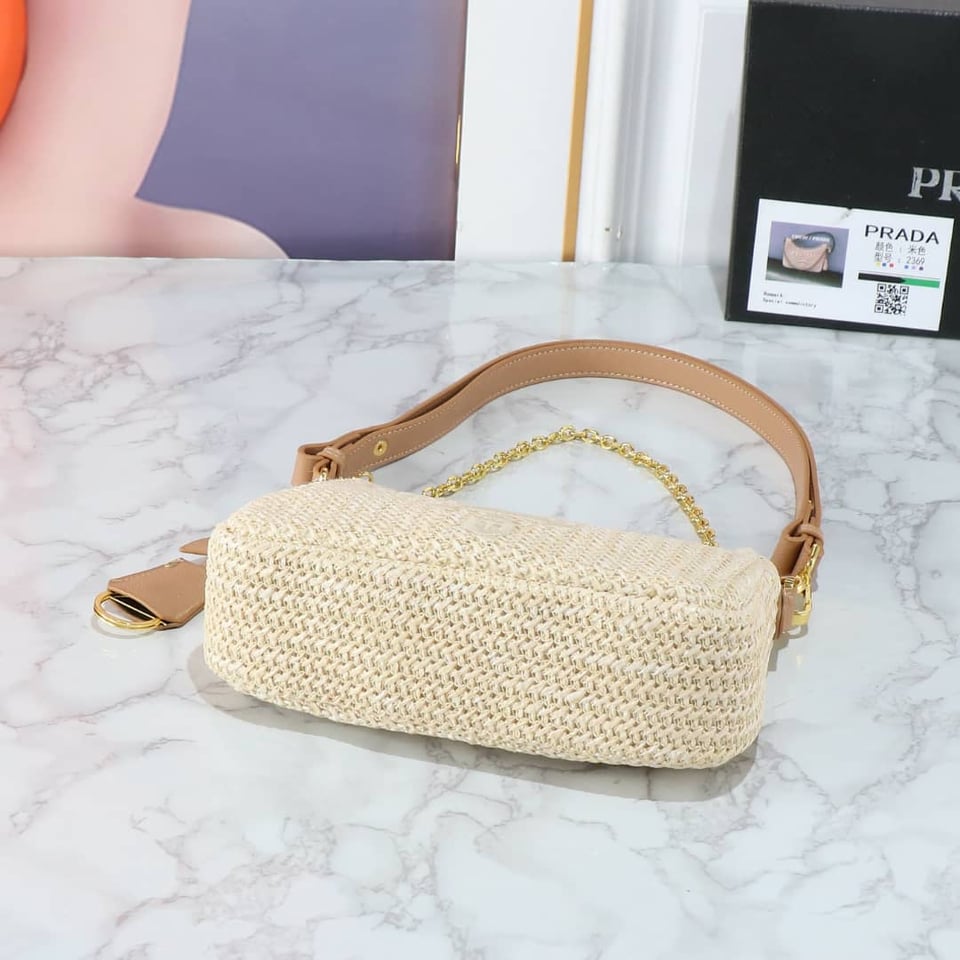 Prada Re Edition Crochet Bag Natural 22Cm view 7