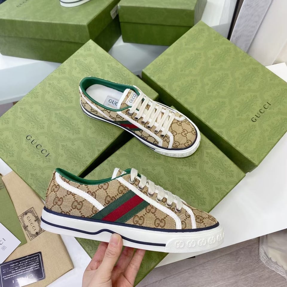 Gucci Tennis 1977 Sneaker Beige Abony 606111 Hvk20 9766 view 3