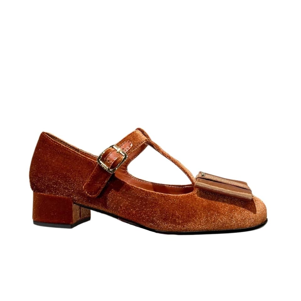Prada Velvet Mary Pumps Ginger view 2