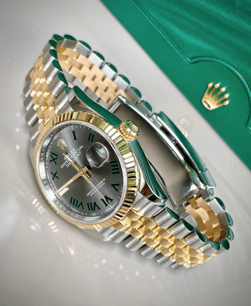 Rolex Datejust 41mm Rhodium Dial 126333 “Wimbledon” Flutted / Jubilee view 3