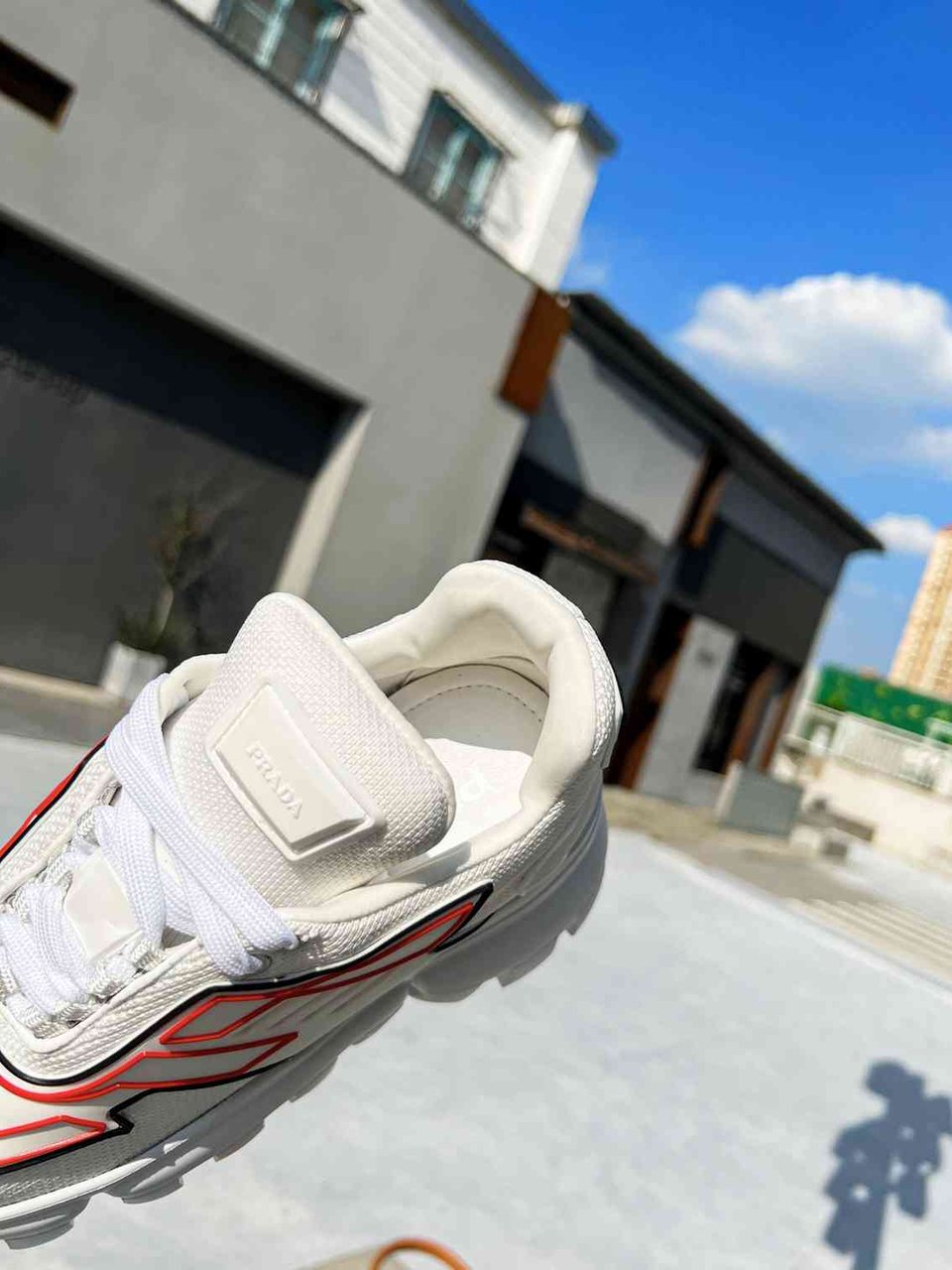 Prada Cloudbust Thunder Sneakers With White And Red 2Eg2933Lgnf0009 view 9