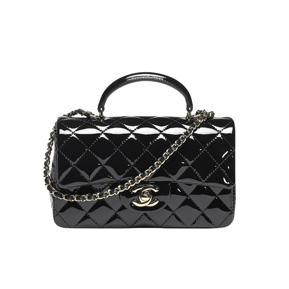 Chanel Mini Classic Handbag With Top Handle Black 20Cm/7.8in As2431 B18237 94305 view 2