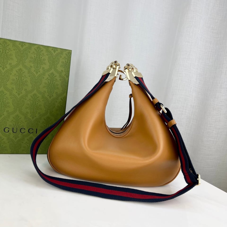 Gucci Brown Leather Attache Medium Shoulder Bag 35cm 702823 view 7