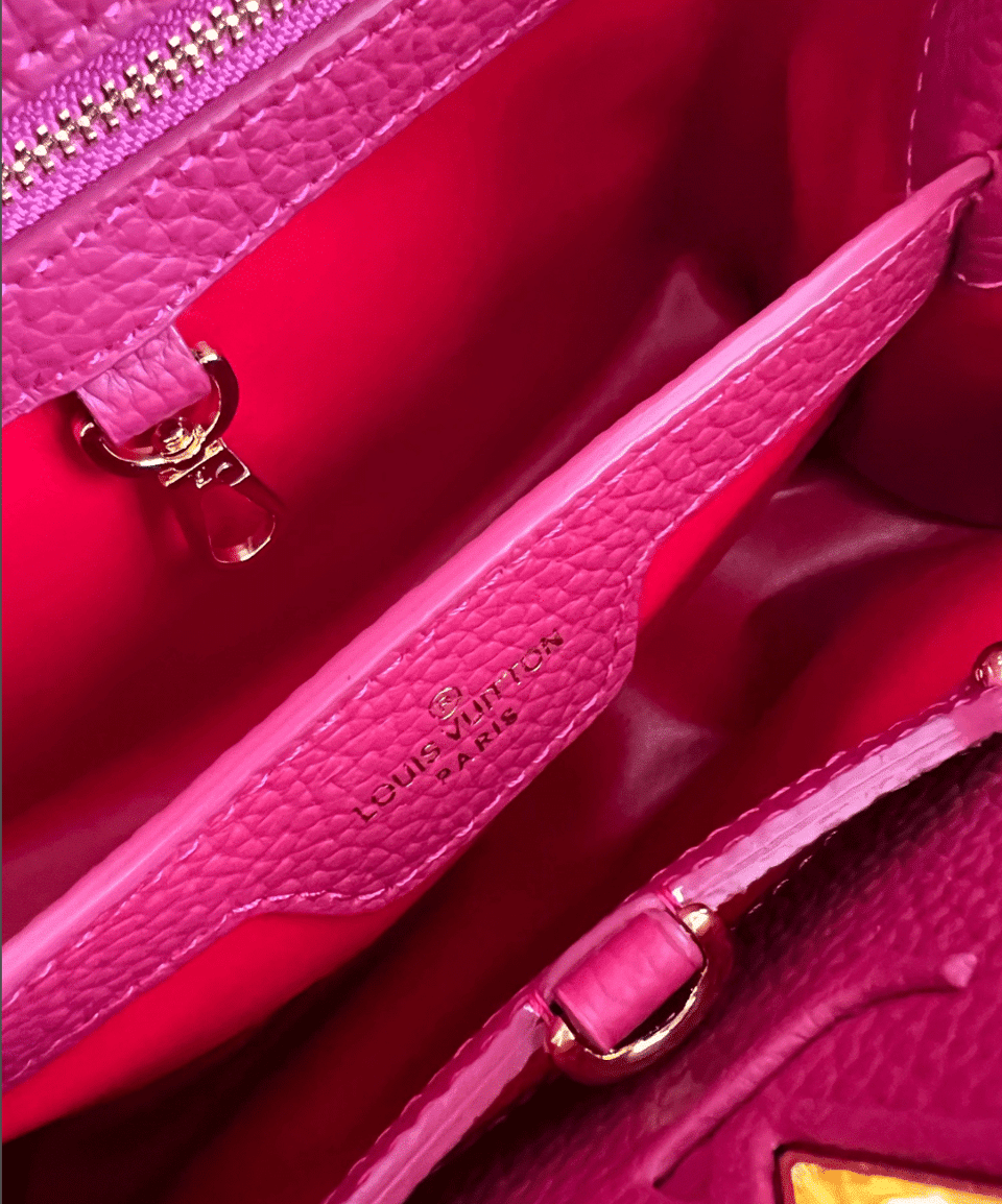 Louis Vuitton Capucines Taurillon Cowhide Dark Pink 27Cm M20845 view 3