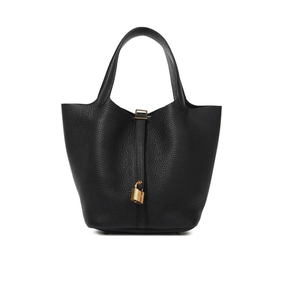 Hermes Picotin Lock Bag In Taurillon Clemence Noir Black 22Cm view 2