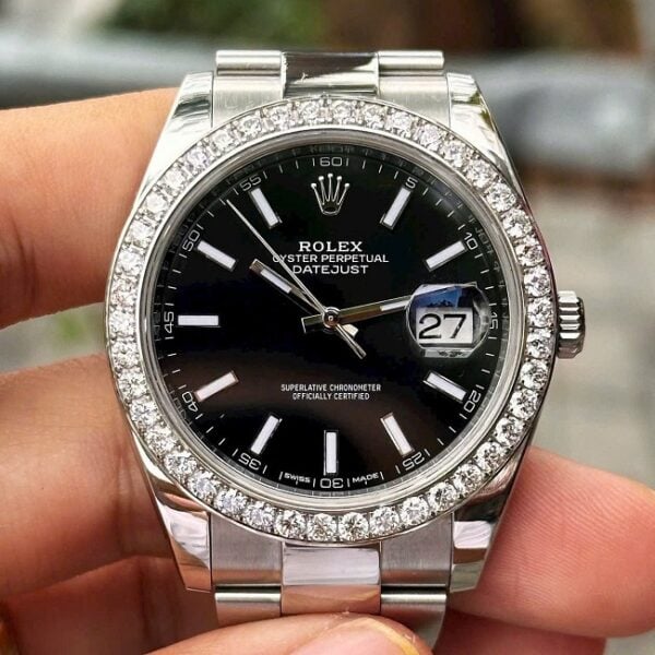 [Superclone] Rolex Datejust 36mm Bright Black Dial Jubilee 126284RBR view 2