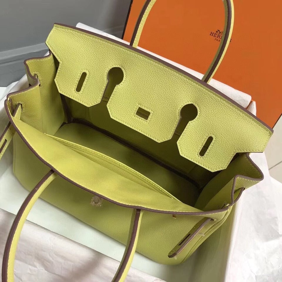 Hermes Birkin 25Cm Yellow Togo Leather Gold Hardware view 7