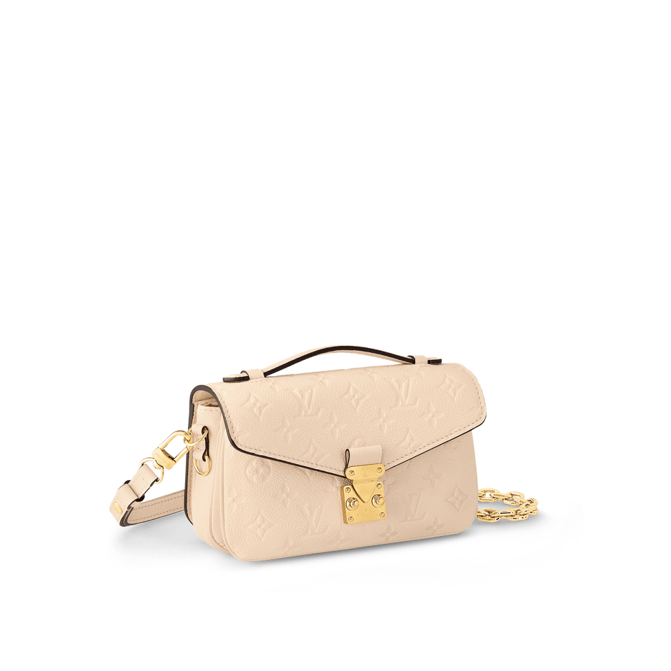 Louis Vuitton Pochette Métis East West Monogram Empreinte Leather – Women – Handbags Cream view 3