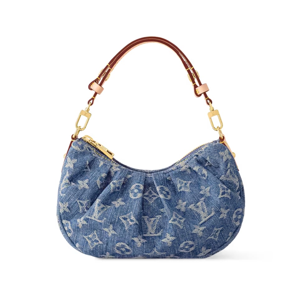 Louis Vuitton Pochette Valley Bag Denim Blue 21cm M13571