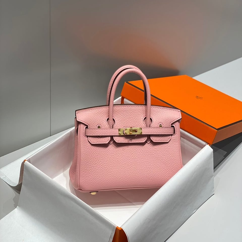 Hermes Birkin 20Cm Rose Confetti Togo Leather Gold Hardware view 2