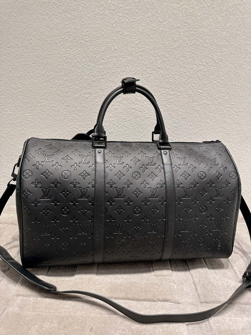 Louis Vuitton Keepall Bandouliere 50 Black 50cm M44810 view 6