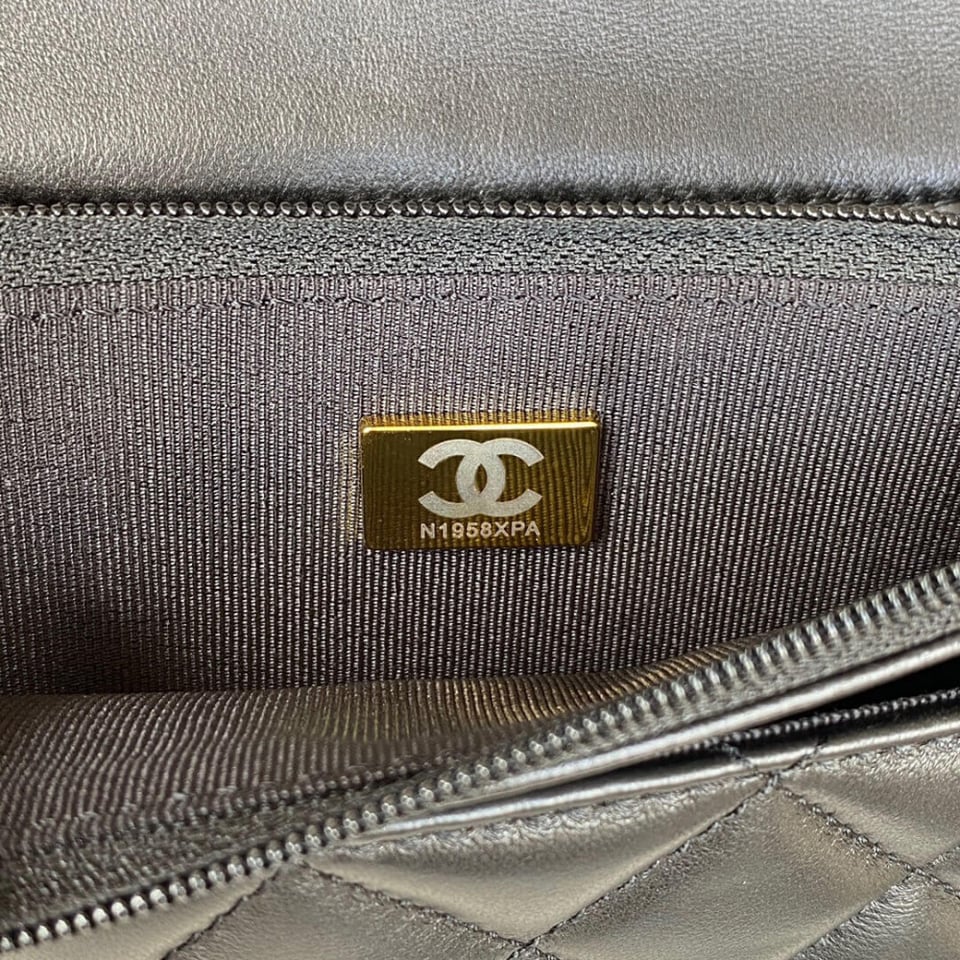 Chanel Wallet On Chain Top Handle Lambskin WOC view 16