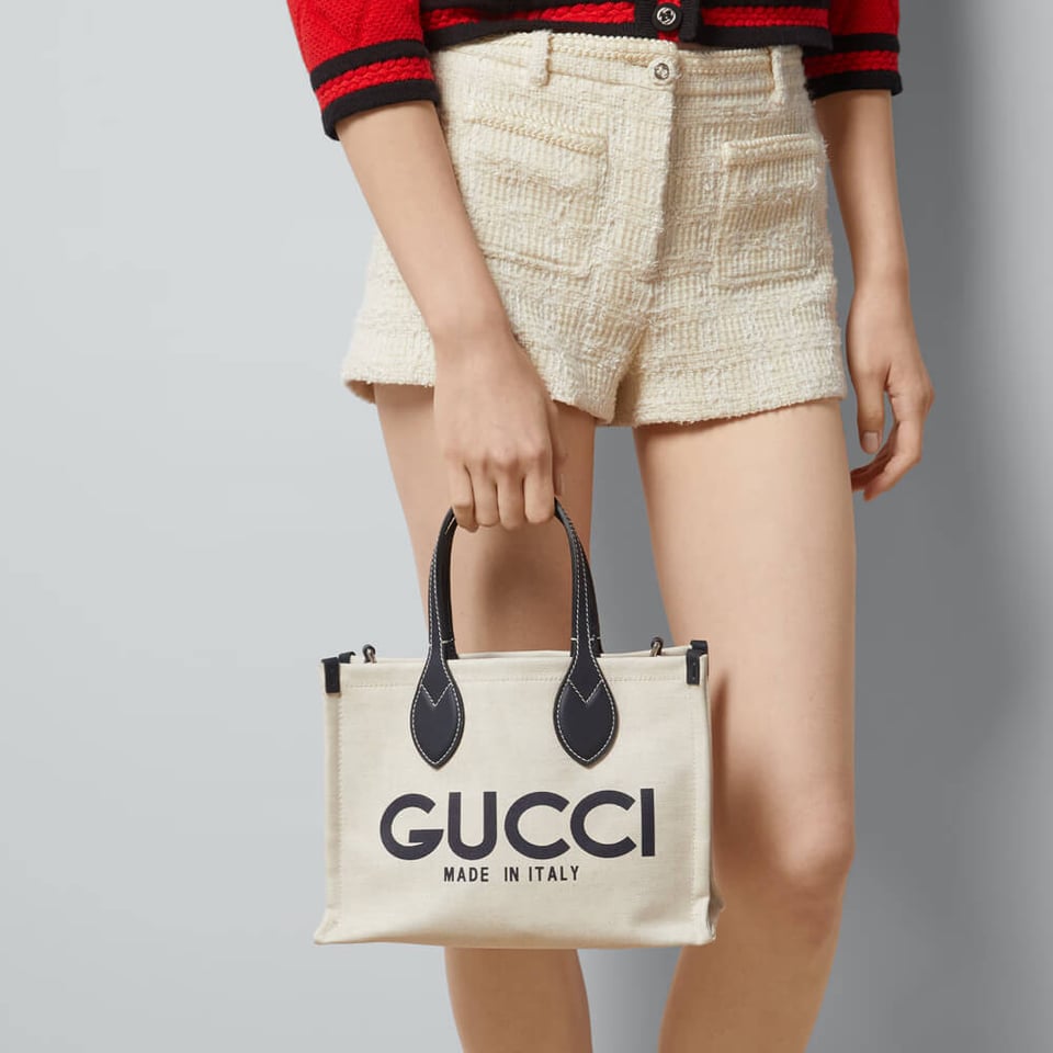 Gucci Mini Tote Bag With Gucci Print view 3