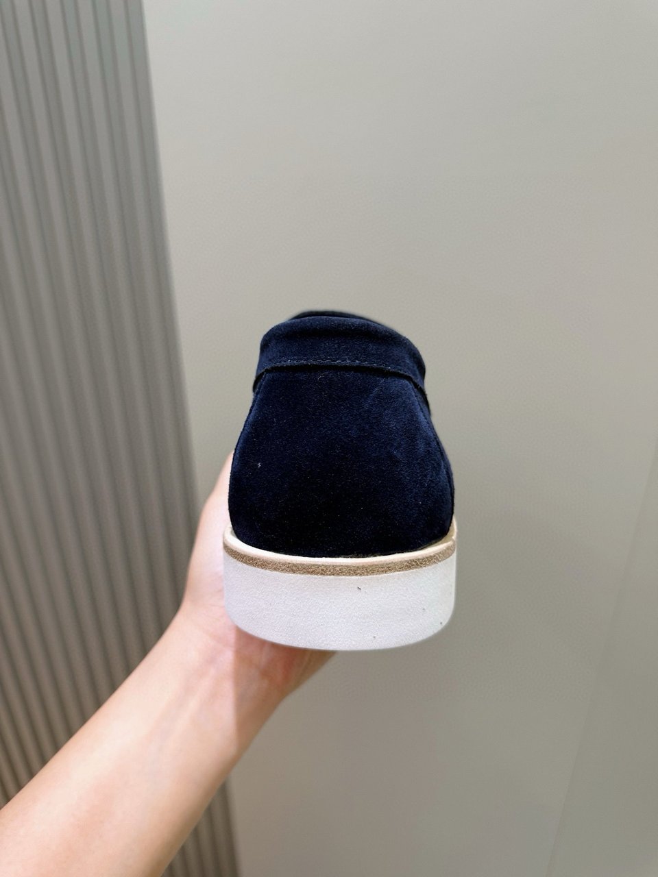 Hermès Navy Suede Loafers- Shoes for Men view 6