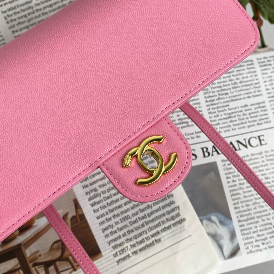 Chanel Clutch Pink Bag 17cm/6.7in view 7