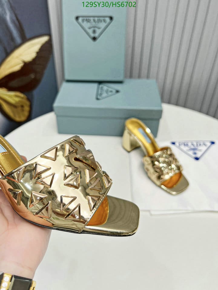 Prada Studded Metallic Leather Mules Gold 1Xx6473Ll5F0522F065 view 7