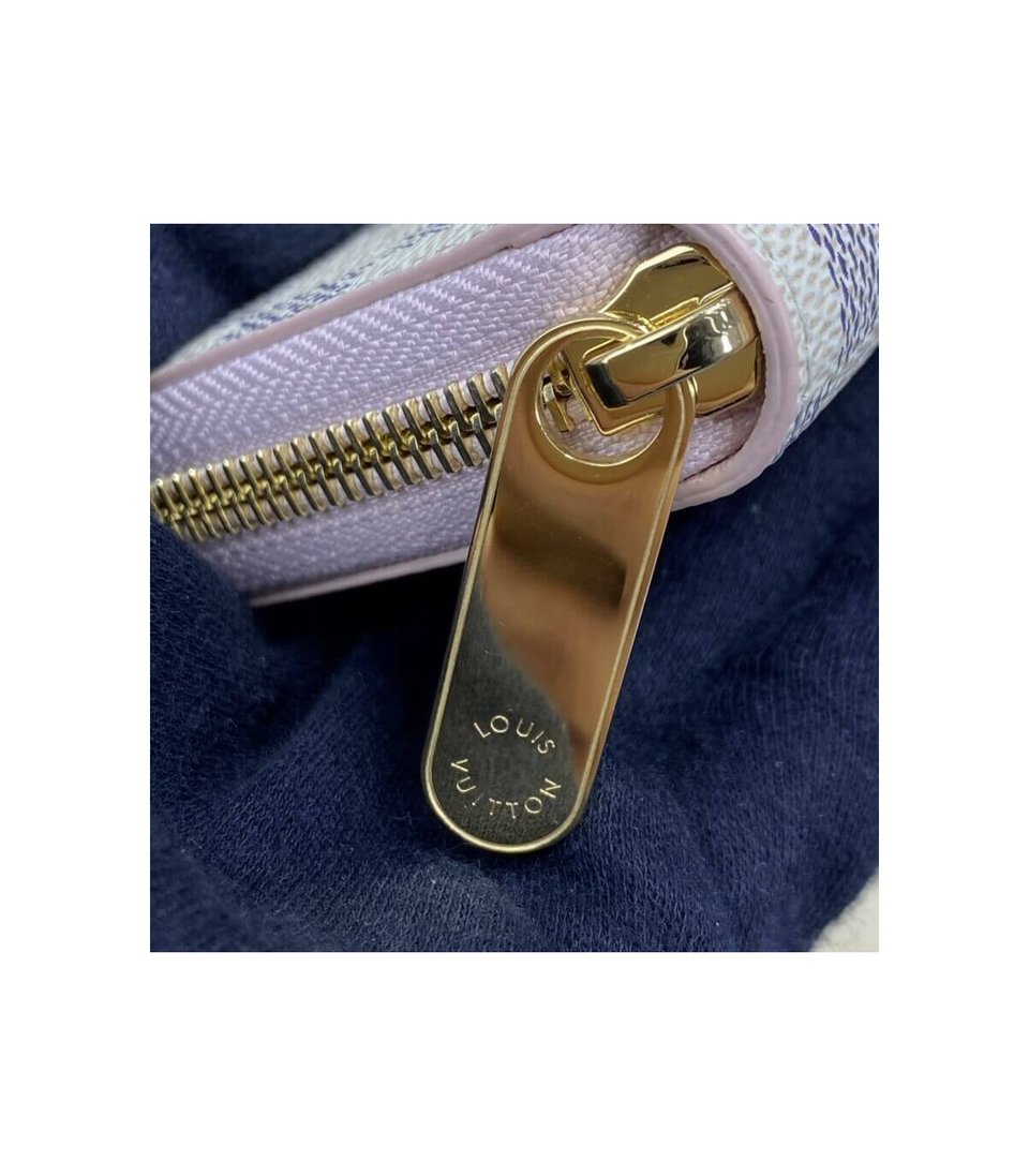 Louis Vuitton Damier Azur Zippy Wallet Pink view 8