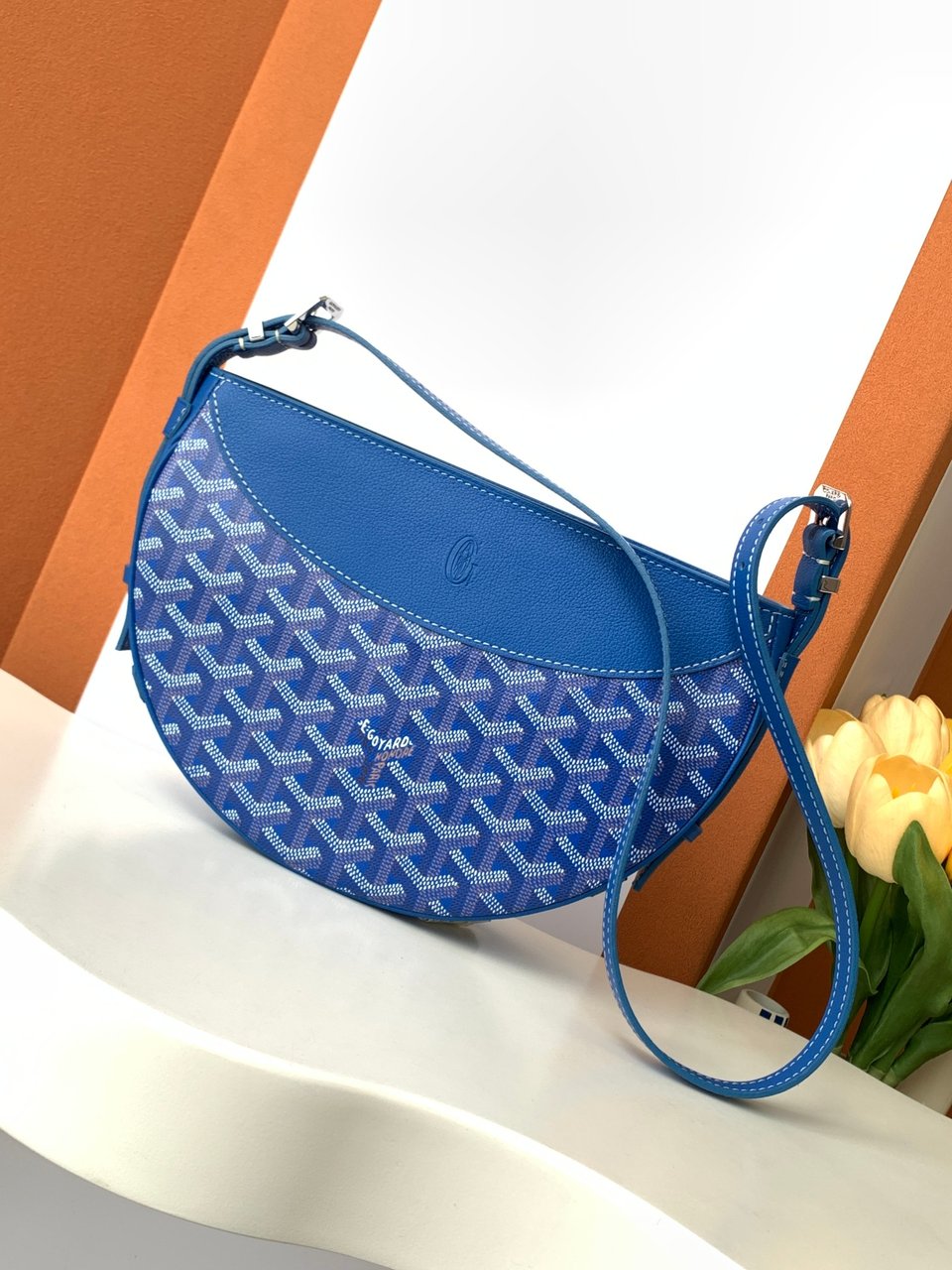 Goyard Hirondelle Bag – Bagistry Closet Blue 25cm view 3