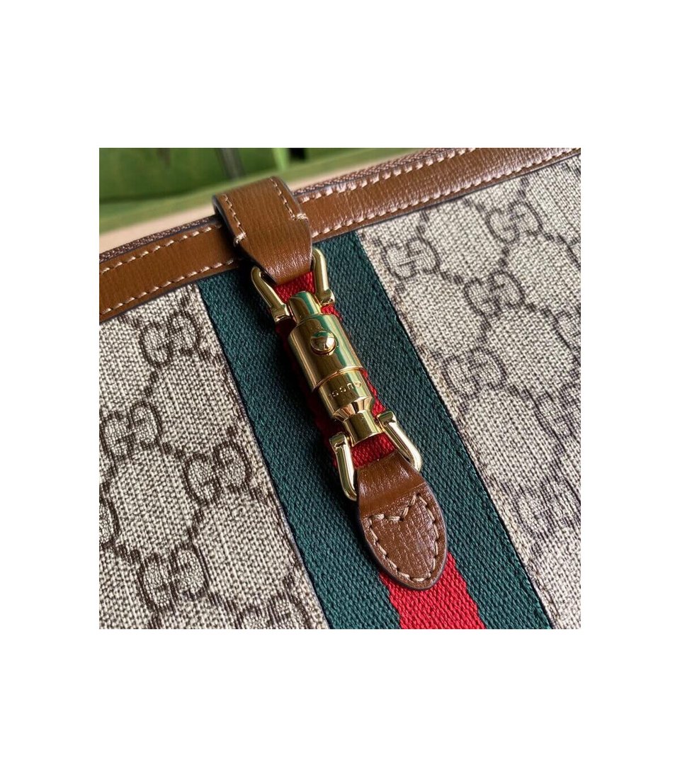 Gucci Jackie GG Coated Canvas Jackie 1961 Pouch Clutch Bag 30.5cm view 8