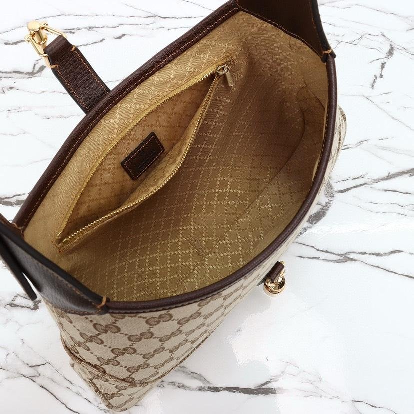 Gucci Jackie 1961 Medium Shoulder Bag 31.5cm/12.4in Sand And Brown ‎863136 view 8