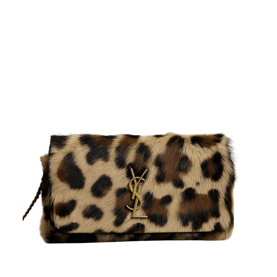 Saint Laurent Leopard Chain Bag 19cm view 2