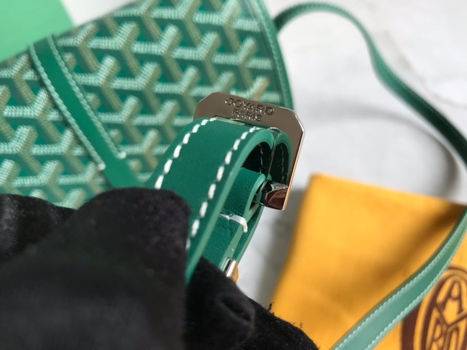 Goyard Belvedere Pm Bag 21Cm Green Canvas view 9