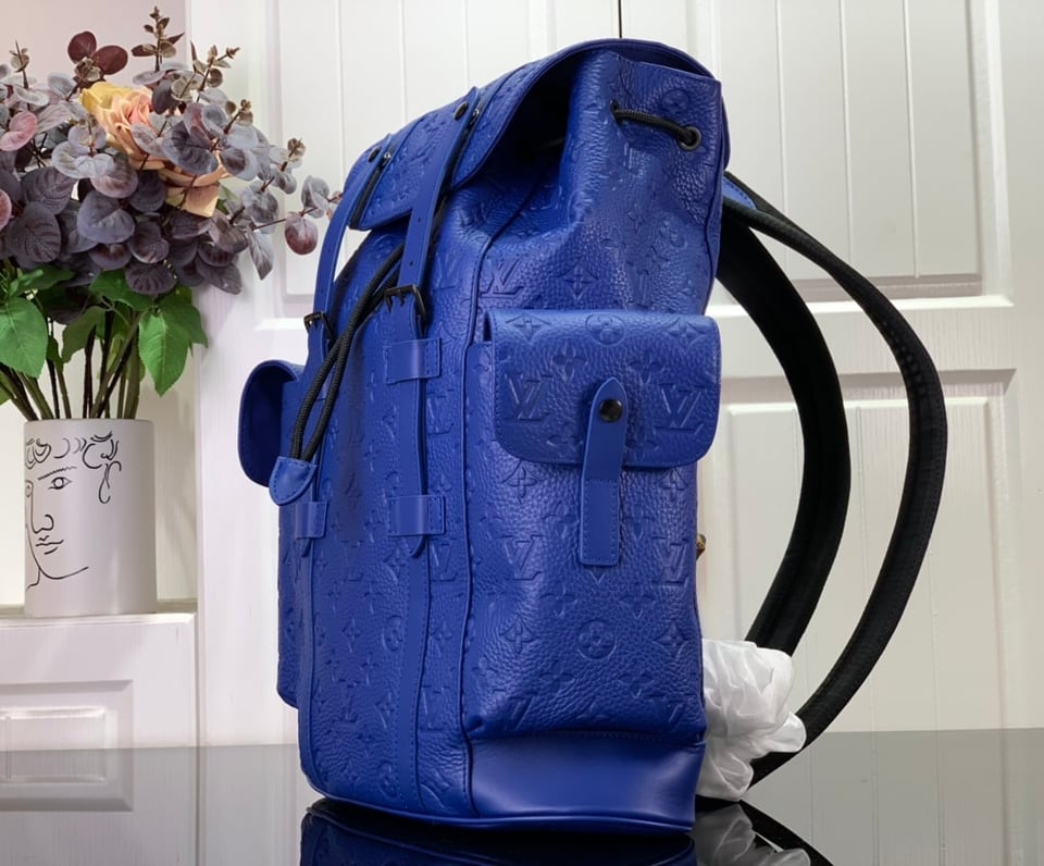 Louis Vuitton Christopher Pm Backpack Blue 48Cm M23189 For Men view 3