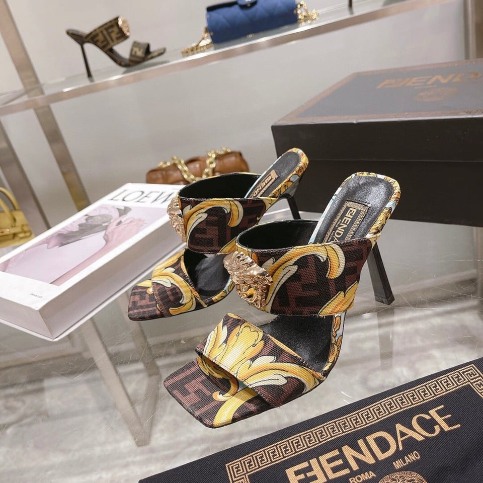 Fendace Gold Baroque Mules Ss2022 Brown 1005157-1A035585X00V view 6