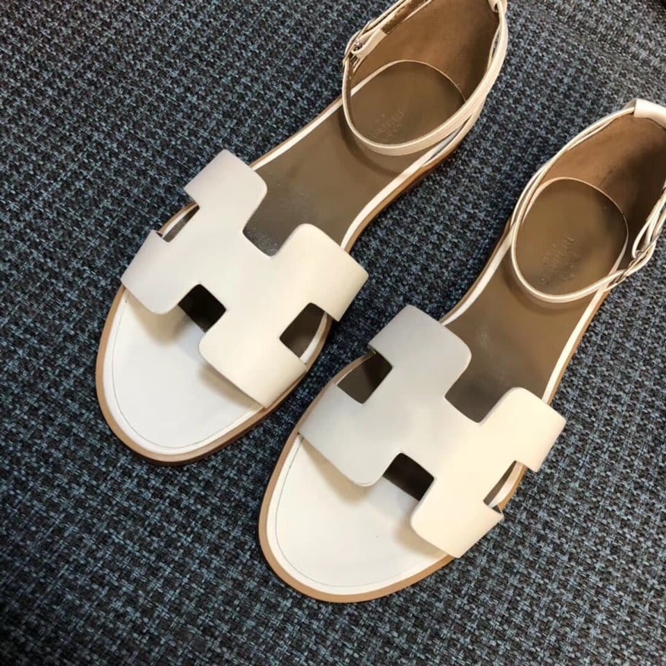 Hermes Santorini Sandal White H182139Z90350 view 4