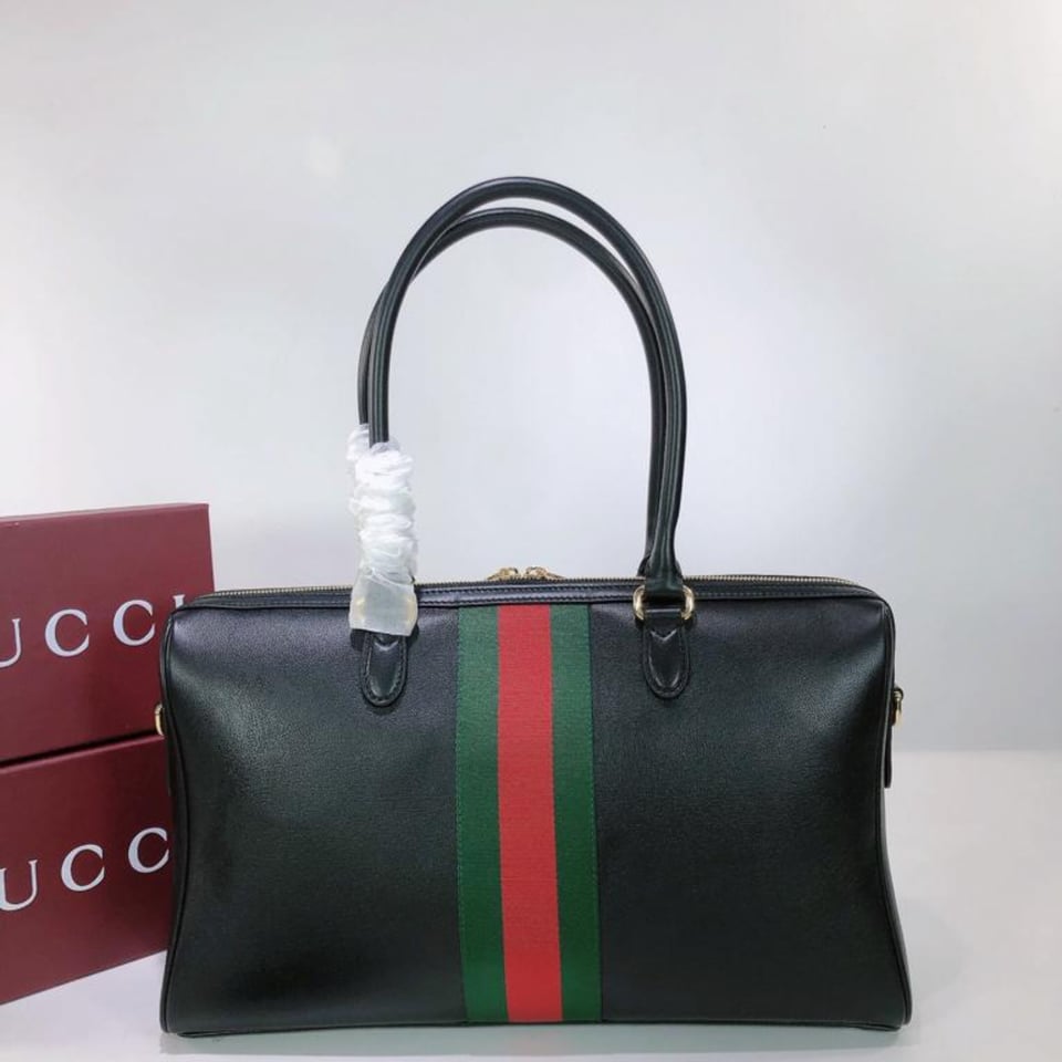 Gucci Borsetto Large Boston Bag Black 38.5cm/15.2in view 4