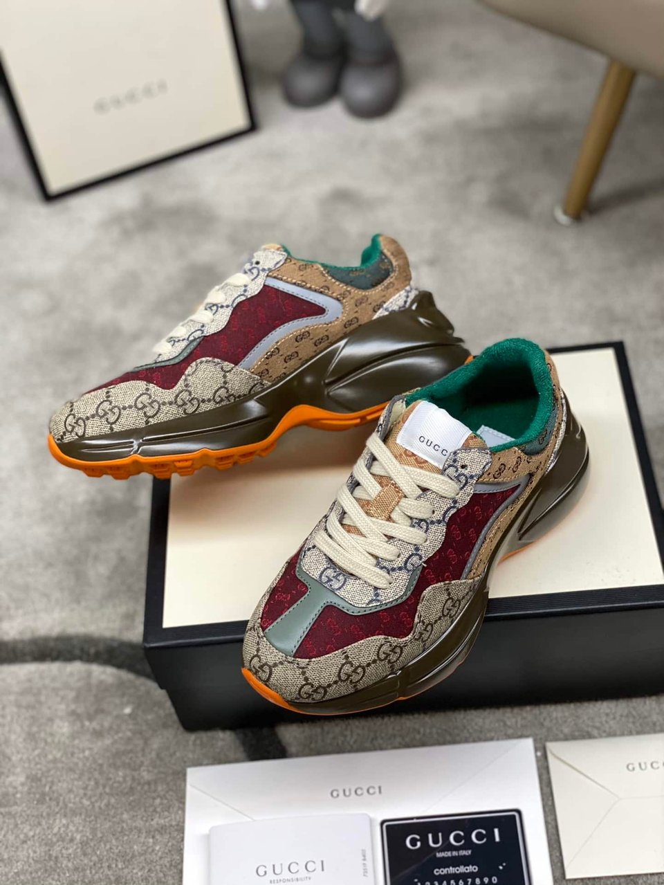 Gucci Women’S Gg Rhyton Sneaker ?619891 99Wg0-6060 view 8
