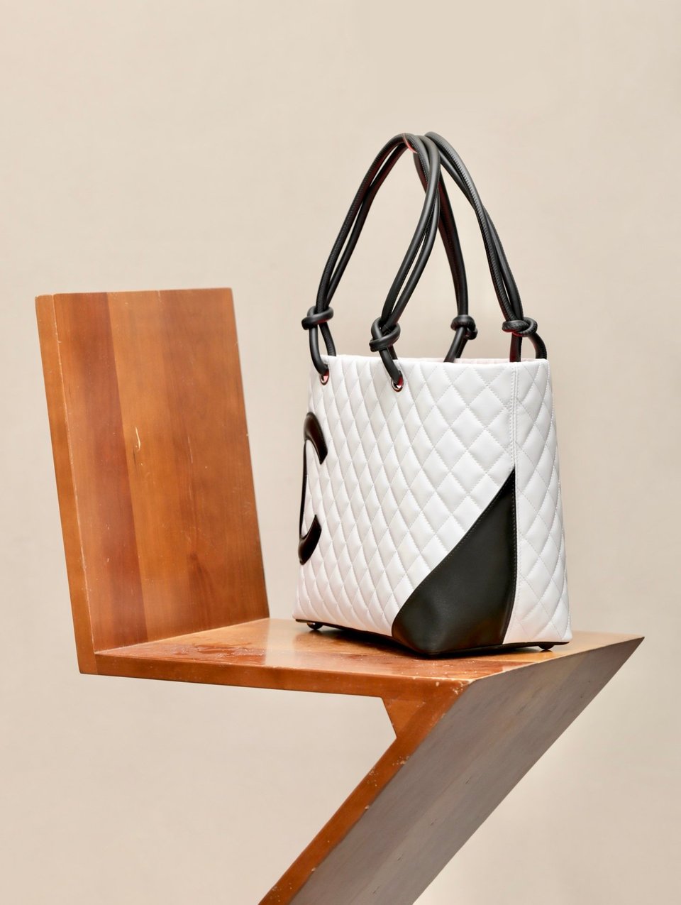 Chanel White Cambon Tote Bag White 30cm view 4