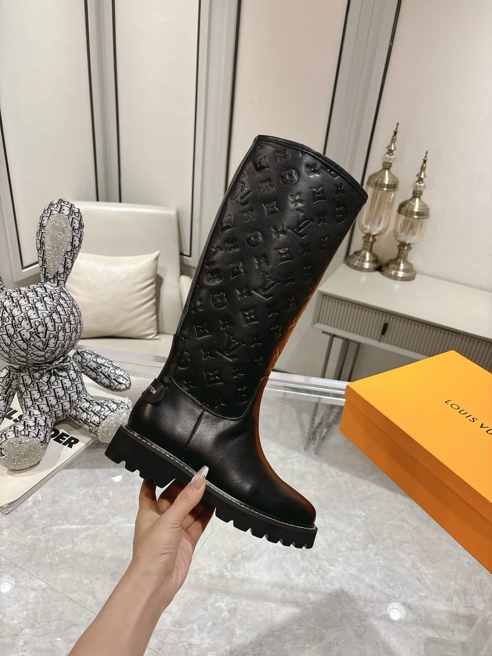 Louis Vuitton Territory Flat High Boot Black 1Add2X view 8