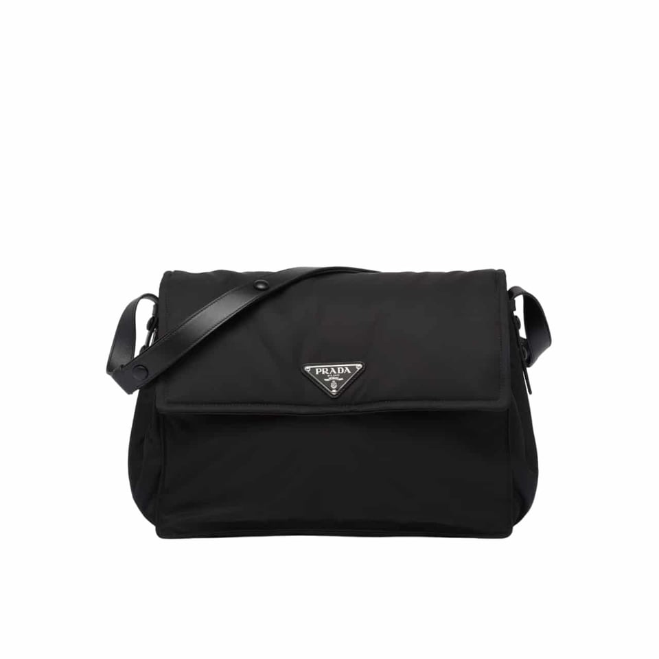 Prada Re Nylon Large Padded Shoulder Bag Black 38Cm view 2