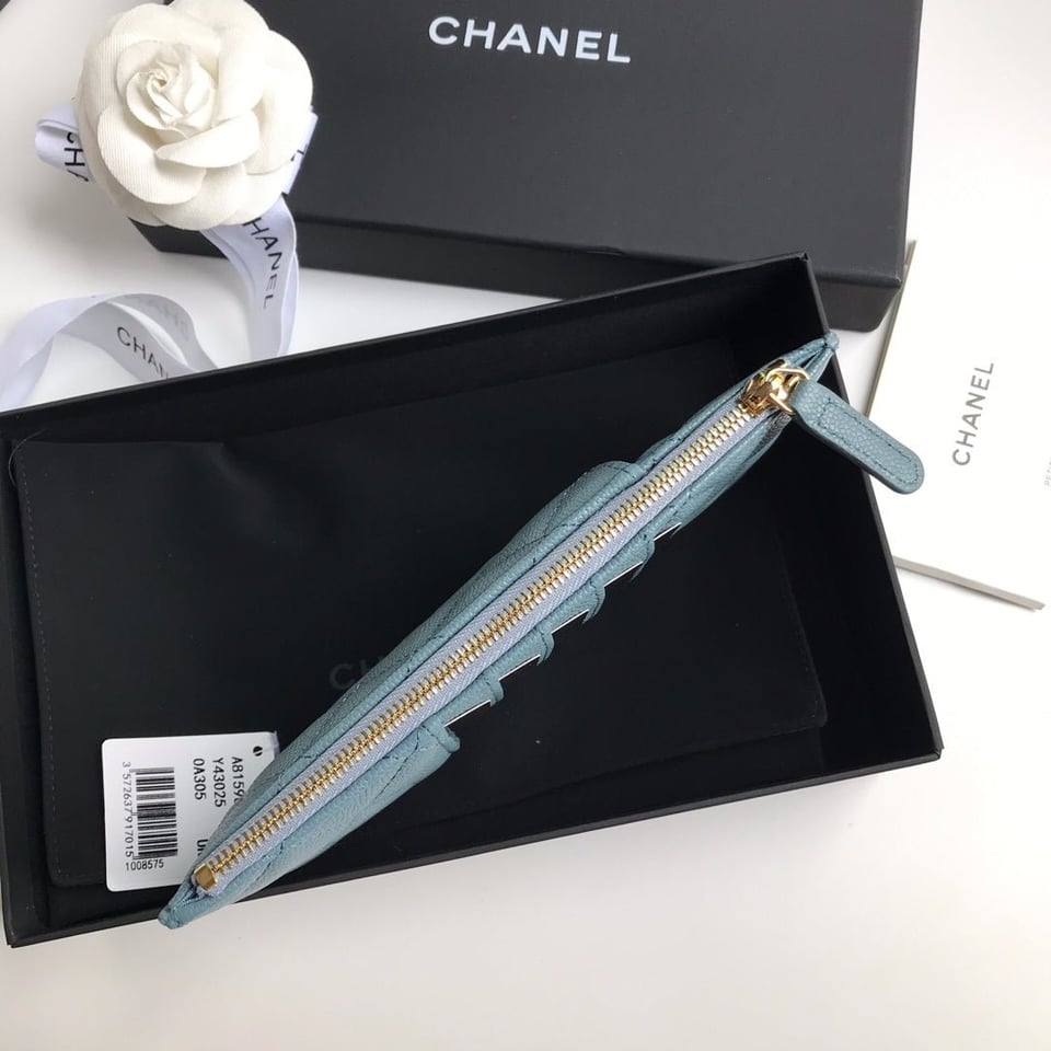 Chanel Mobile Purse 19.5 Sapphire Grained Calfskin Gold Icon view 10