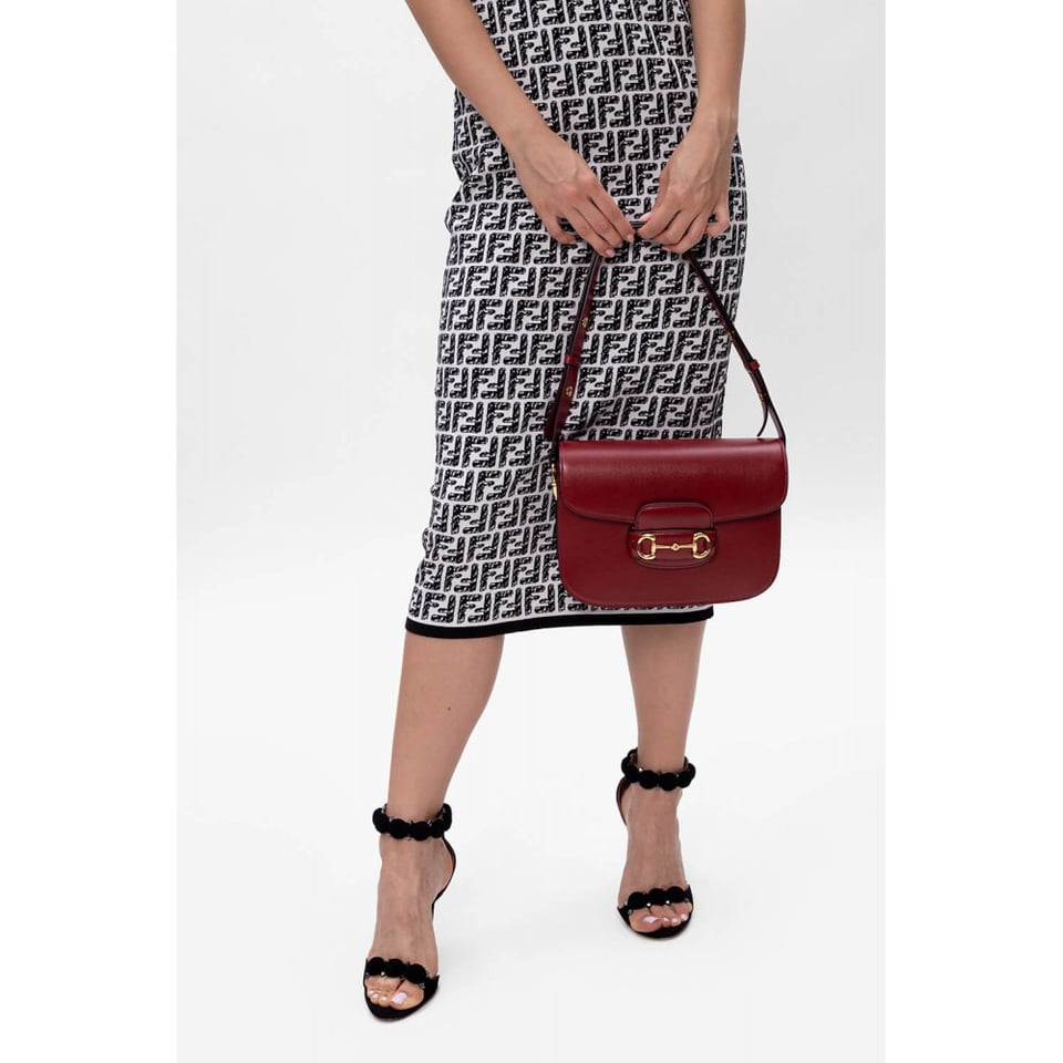Gucci Horsebit 1955 Shoulder Bag In Red Leather view 4
