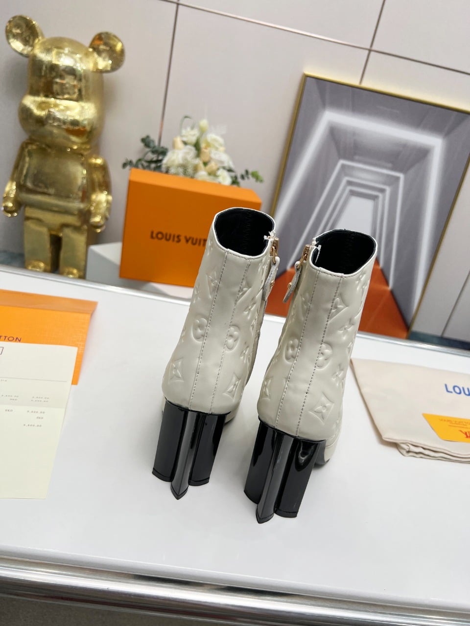 Louis Vuitton Silhouette Ankle Boot White view 7