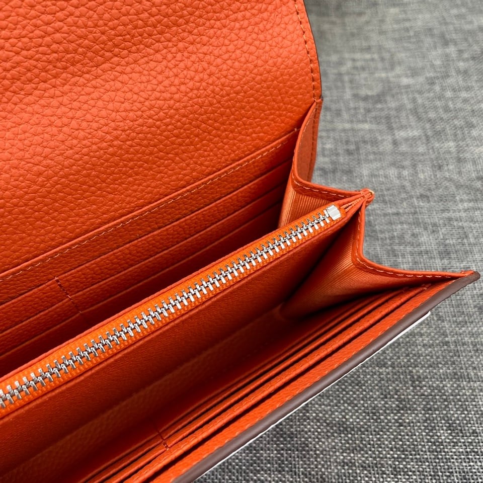 Hermes Constance Togo Long Wallet Silver Toned Hardware 20cm view 5