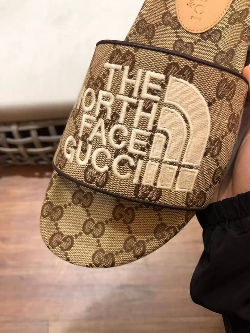 Gucci X The North Face Women?S Slides Beige And Brown view 8