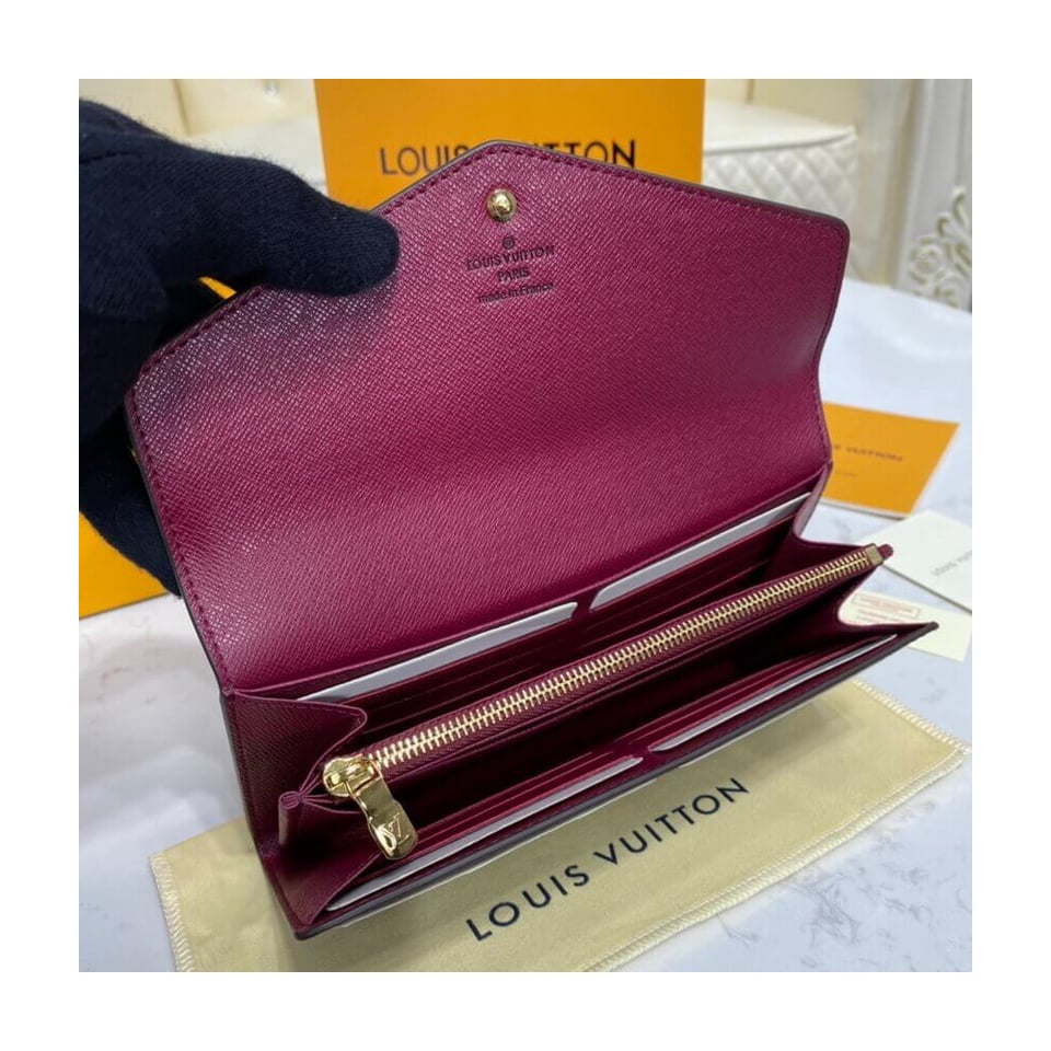 Louis Vuitton Monogram Cavas Sarah Wallet Fuchsia view 9