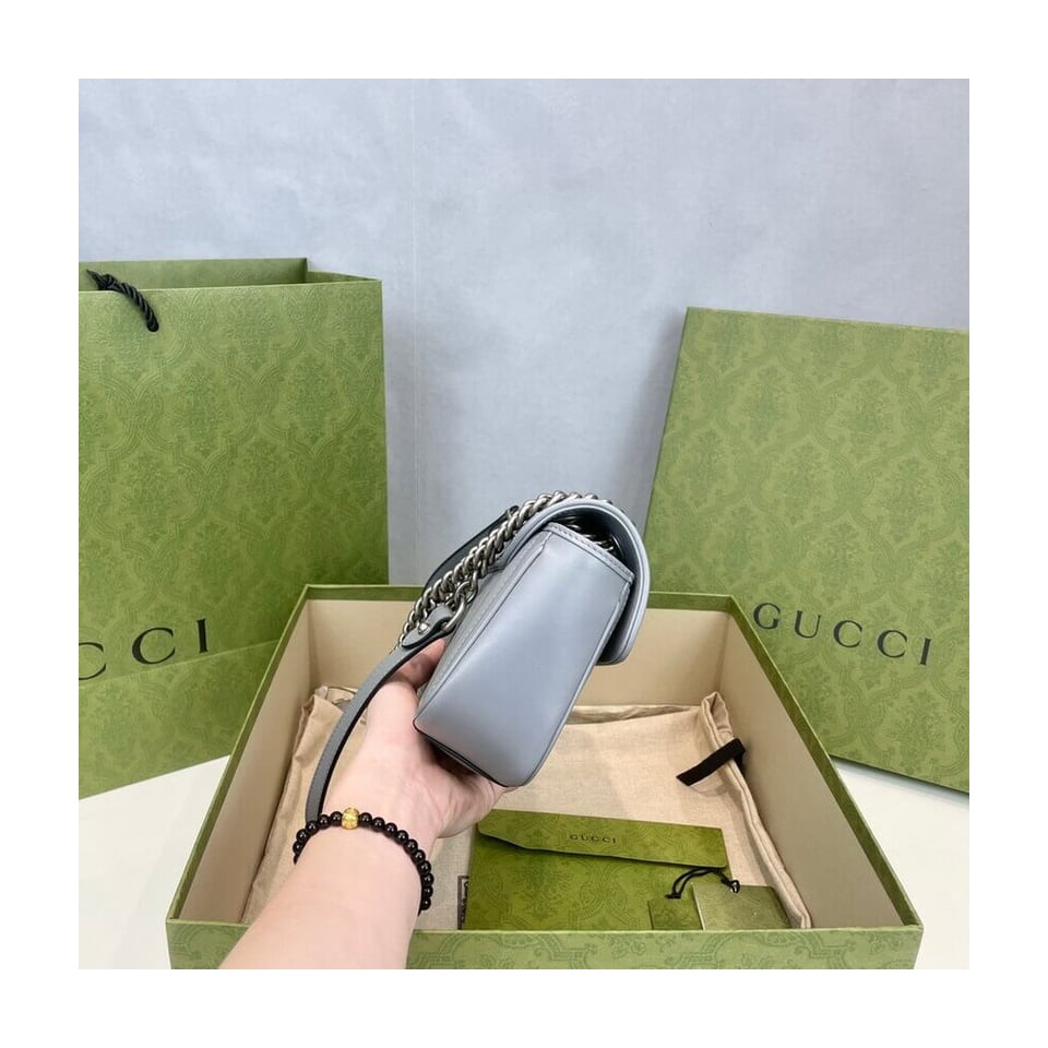 Gucci GG Marmont Mini Shoulder Bag Grey view 14