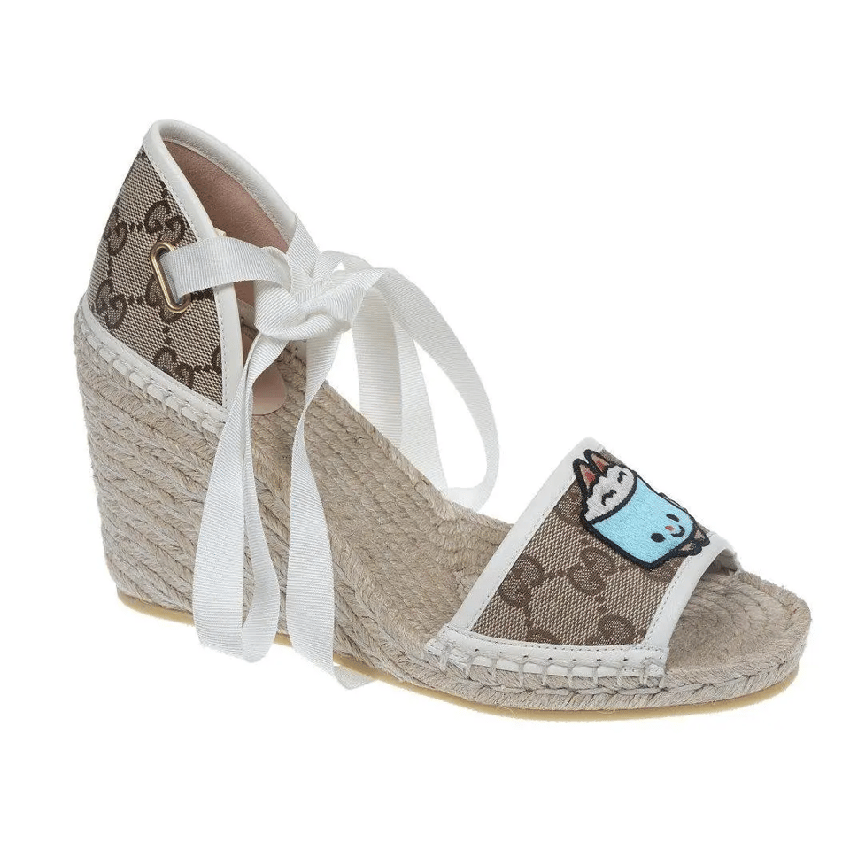 Gucci Women’S Gg Espadrille With Patch White view 4