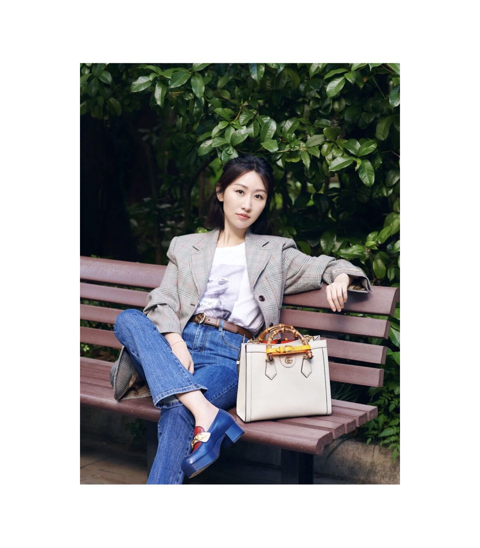 Gucci Diana Small Tote Bag White view 3
